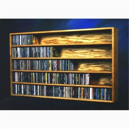 Wood Shed Solid Oak Wall or Shelf Mount CD Cabinet 503-4